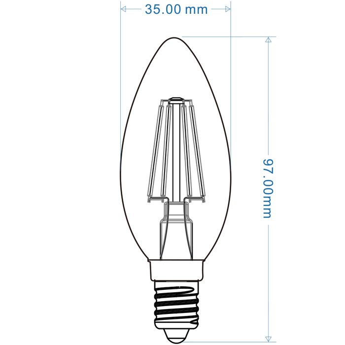 Lampadina LED E14 4W C35-BC