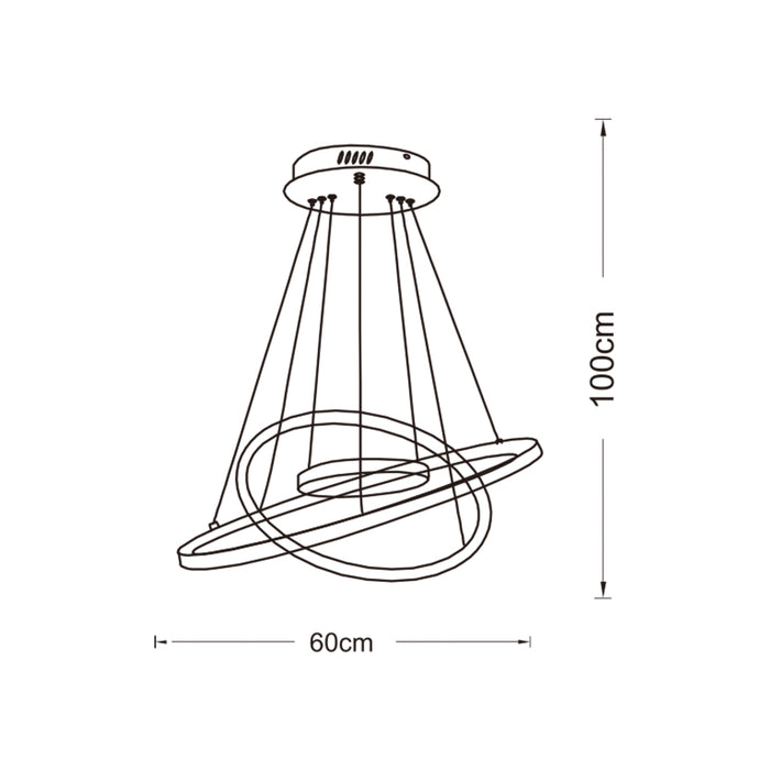 LAMPADARIO LED A64-3C