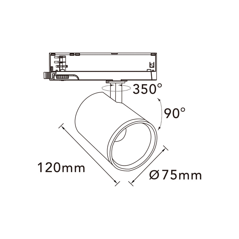 FARETTO LED BINARIO TRIFASE GD19C30-N3C