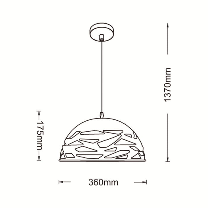 LAMPADARIO E27 A37-B