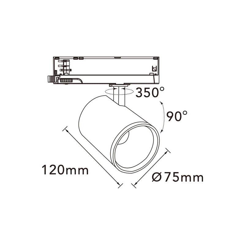 FARETTO LED BINARIO TRIFASE GD19C20-BN
