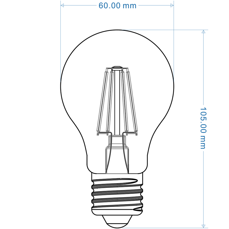 Lampadina LED E27 8W A60-B8F