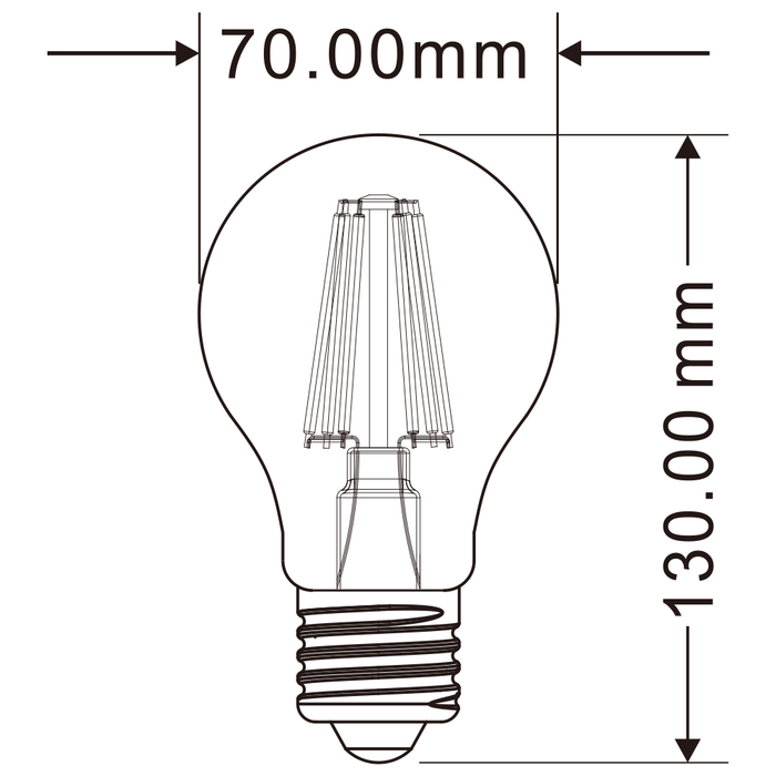 Lampadina LED E27 12W A70-B12C