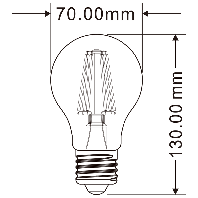 Lampadina LED E27 12W A70-TF