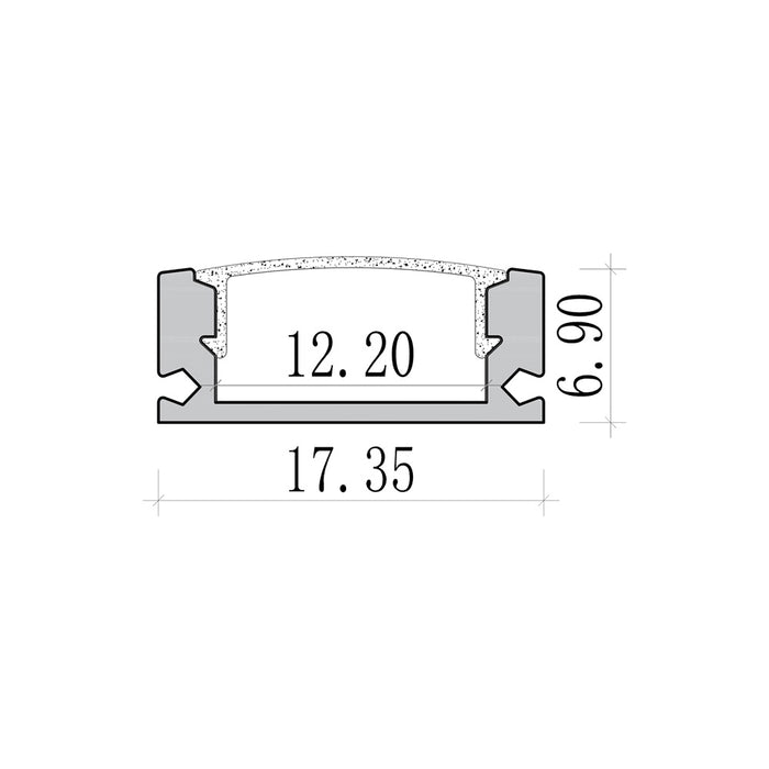 Profili per strisce led AL-03T-S