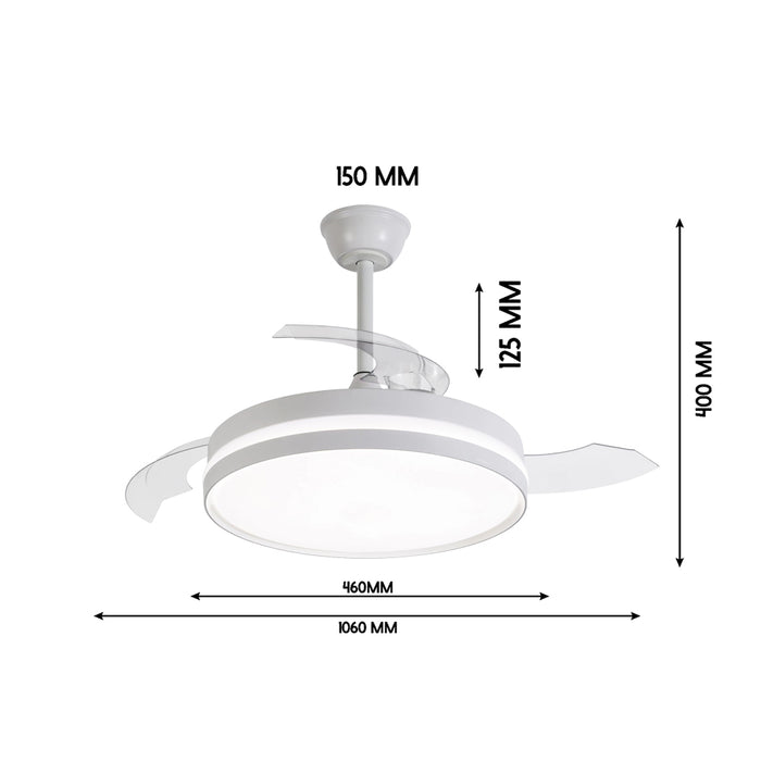 Ventilatore led da soffitto F7189