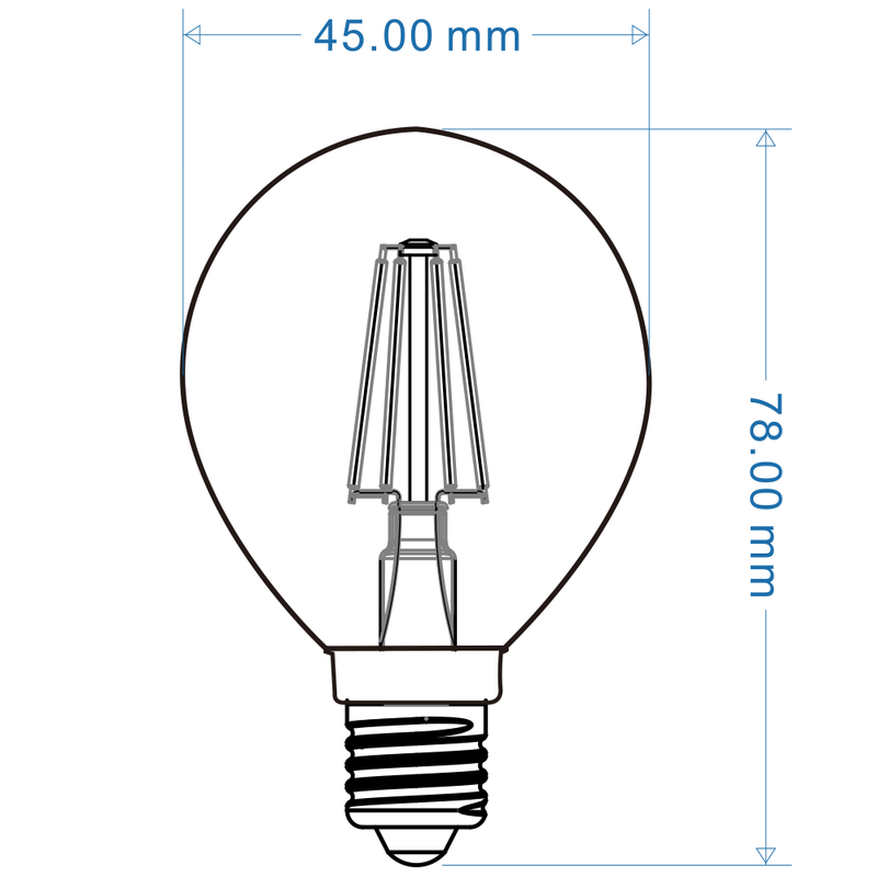 Lampadina LED E14 4W G45-TC