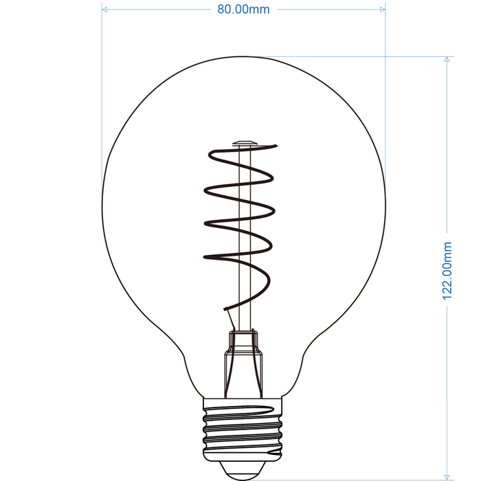 Lampadina LED E14 4W G80-S-OC