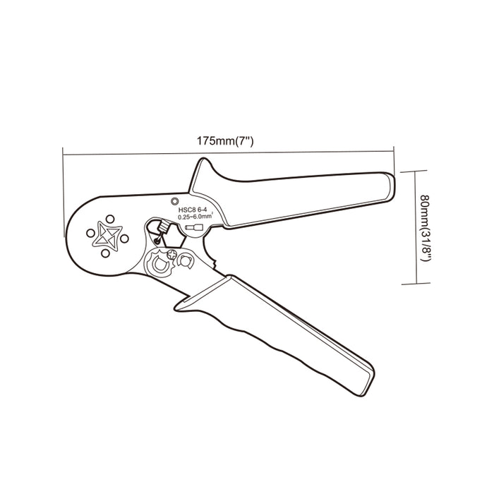 Wire ferrule crimp tool HSC8 6-4