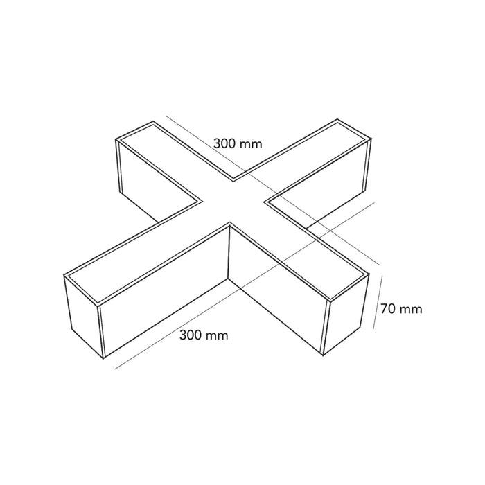 X-Shape connector LL57-X-B3C