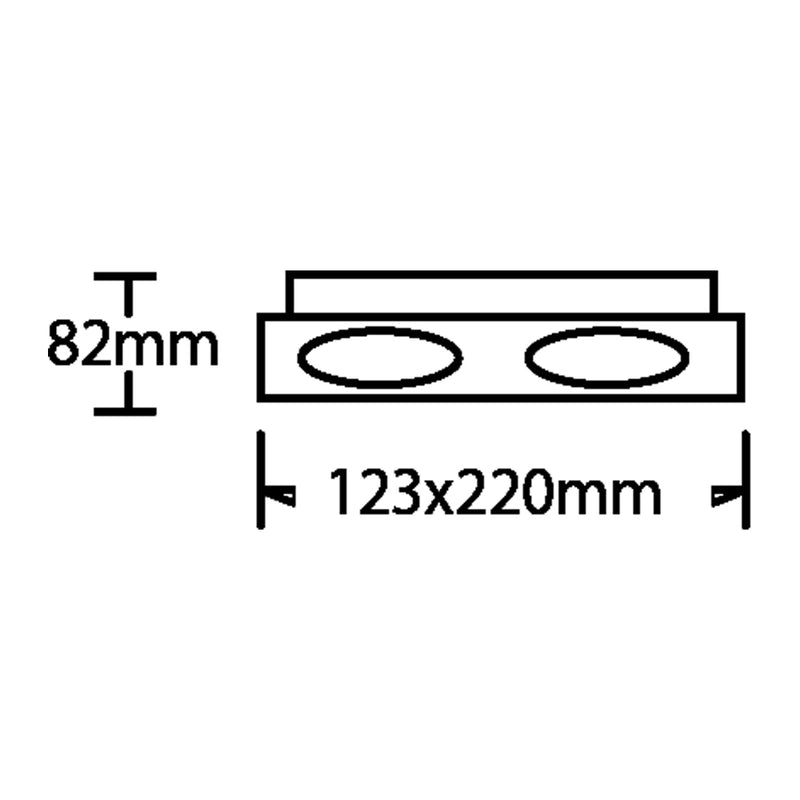 Portafaretto di incasso GU10 P33-GU10-B2