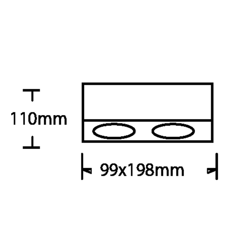 Portafaretto a soffitto GU10 P34-GU10-B2