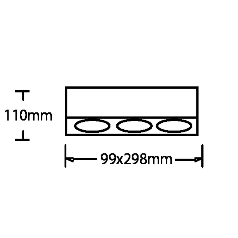 Portafaretto a soffitto GU10 P34-GU10-B3