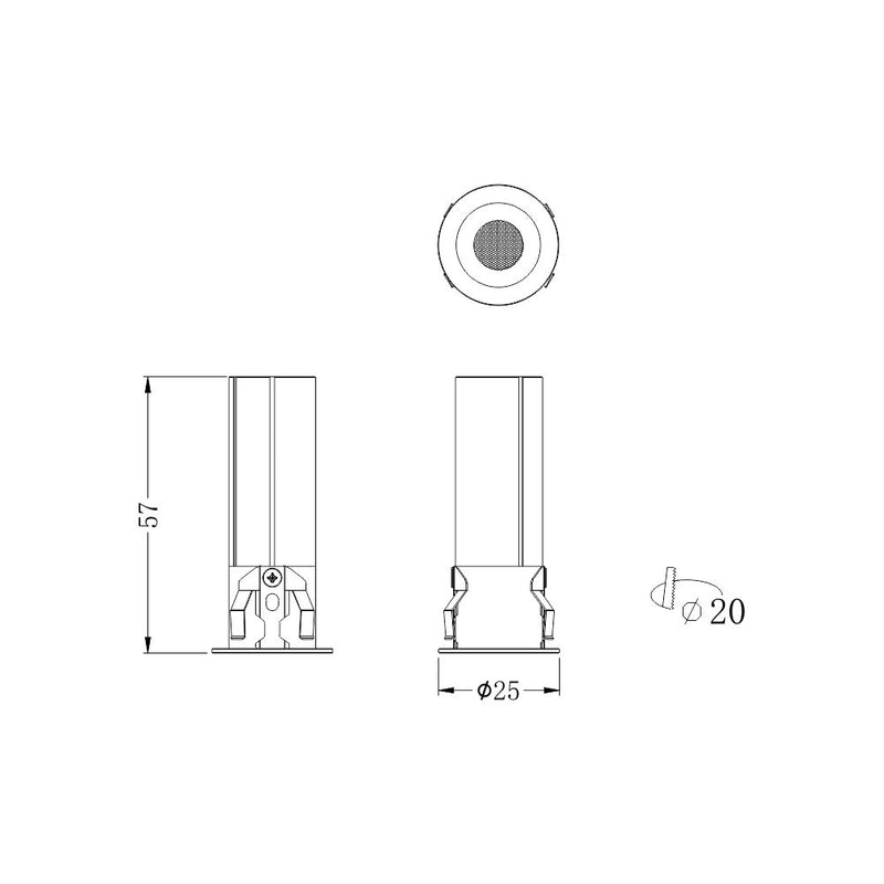 Faretto da incasso R20-BF