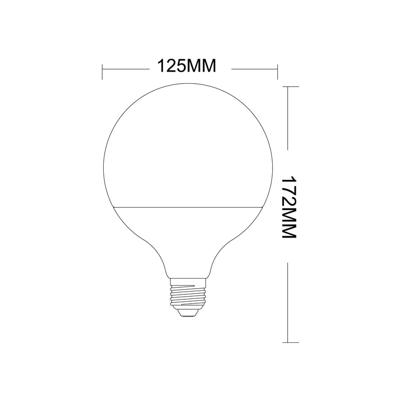 LAMPADINA LED E27 22W G125-09F