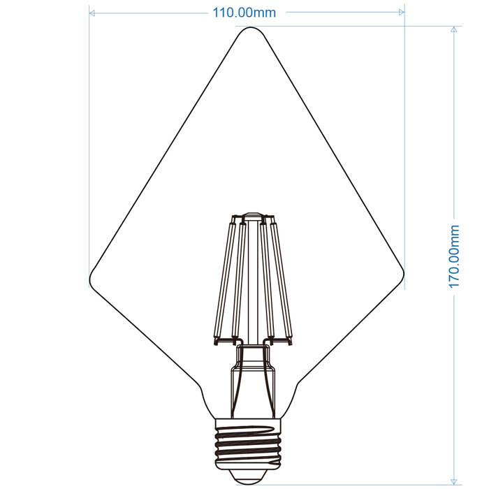 Lampadina LED E27 4W TRI-OC