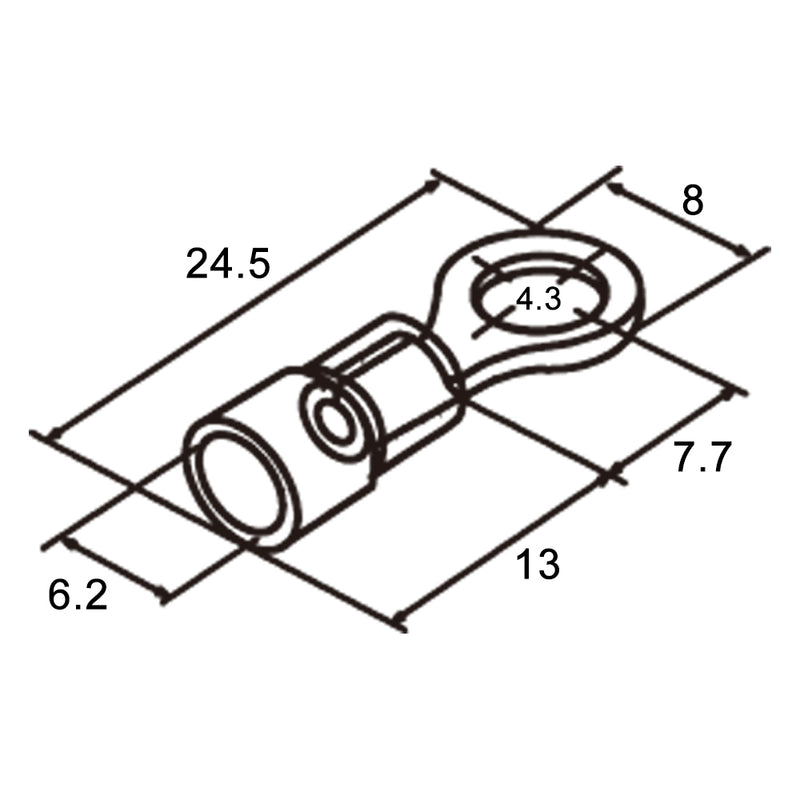 Capicorda preisolati RV3.5-4-B