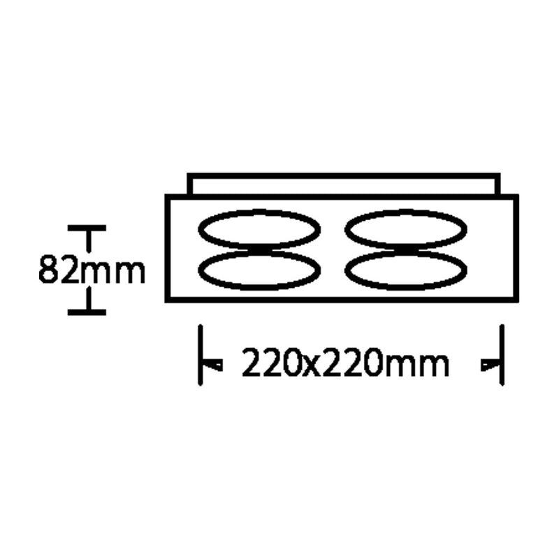 Portafaretto di incasso GU10 P33-GU10-B4