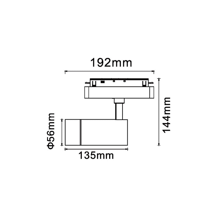 Faretti led luce a binario magnetico COB-14W-N