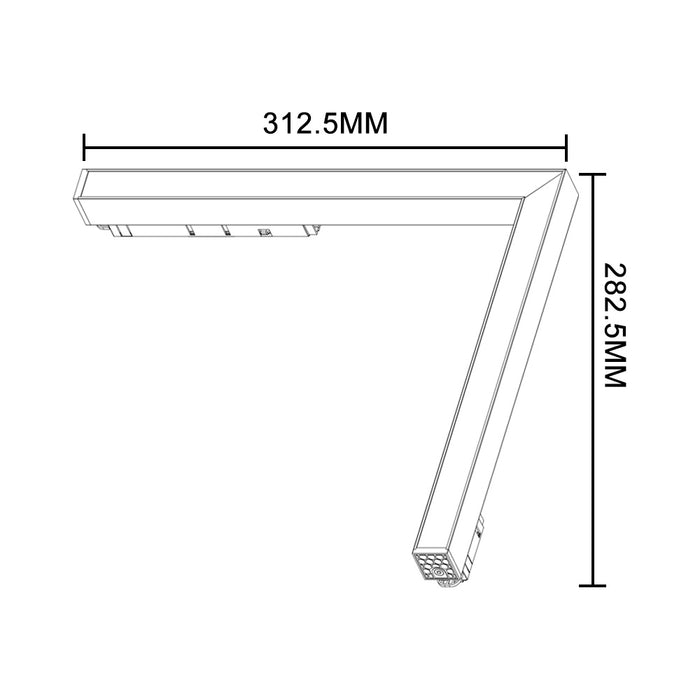 Lampada grigla led magnetico per binario MG-06N