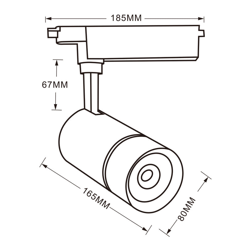 Faretto led binario monofase F-30W-07AF