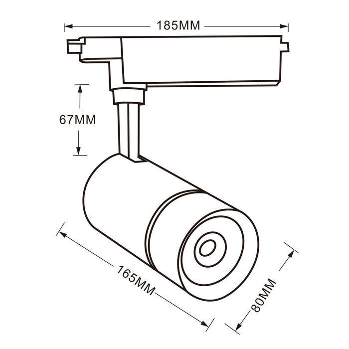 Faretto led binario monofase F-30W-07HN