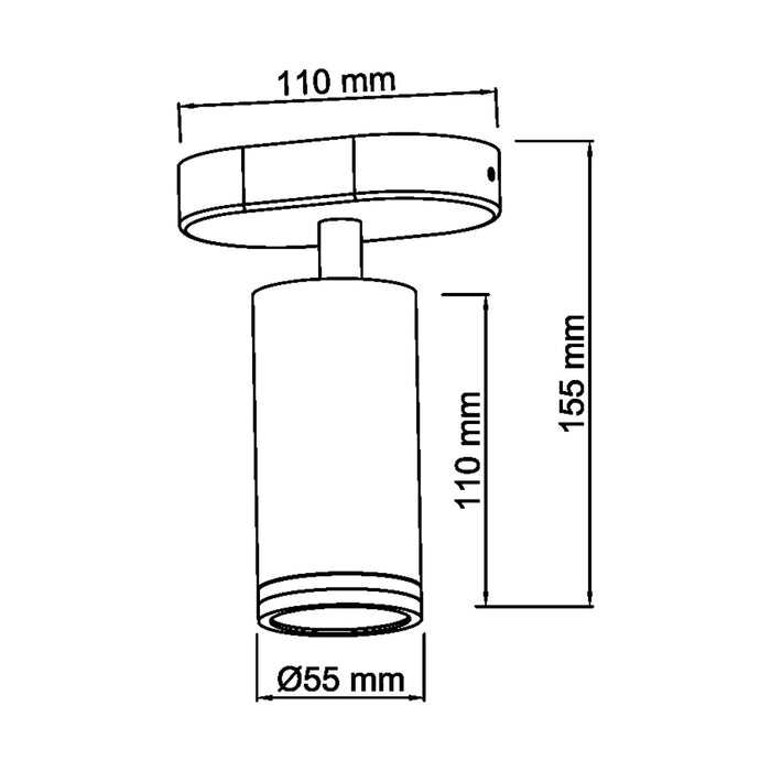 Lampada da soffitto GU10 TS-1B