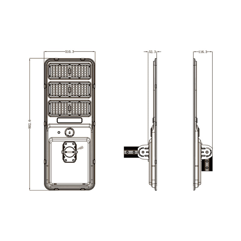 Lampione solare con sensore TR-600W