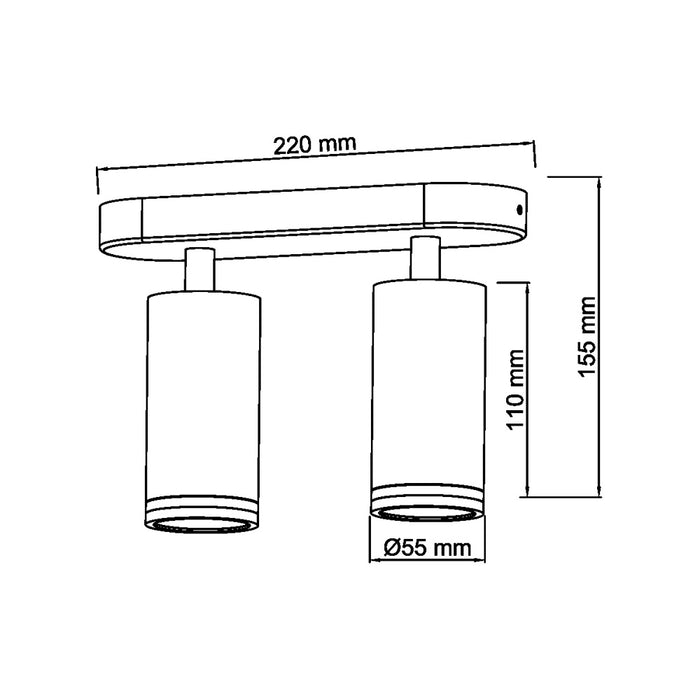 Lampada da soffitto GU10 TS-2B