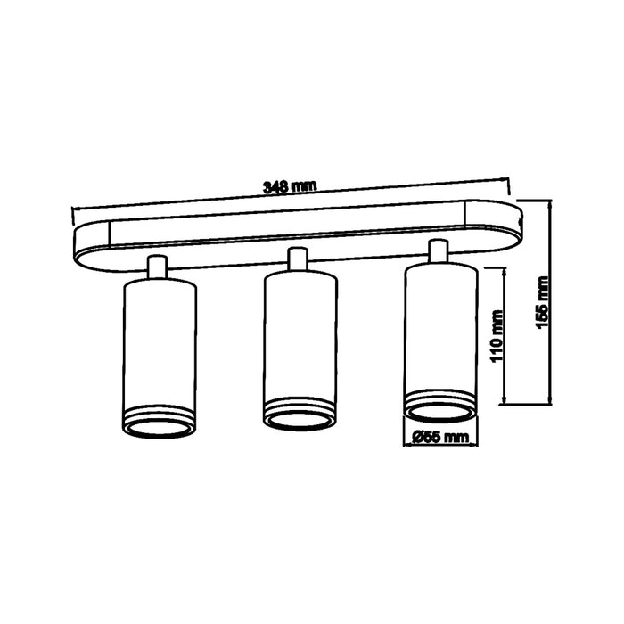 Lampada da soffitto GU10 TS-3B