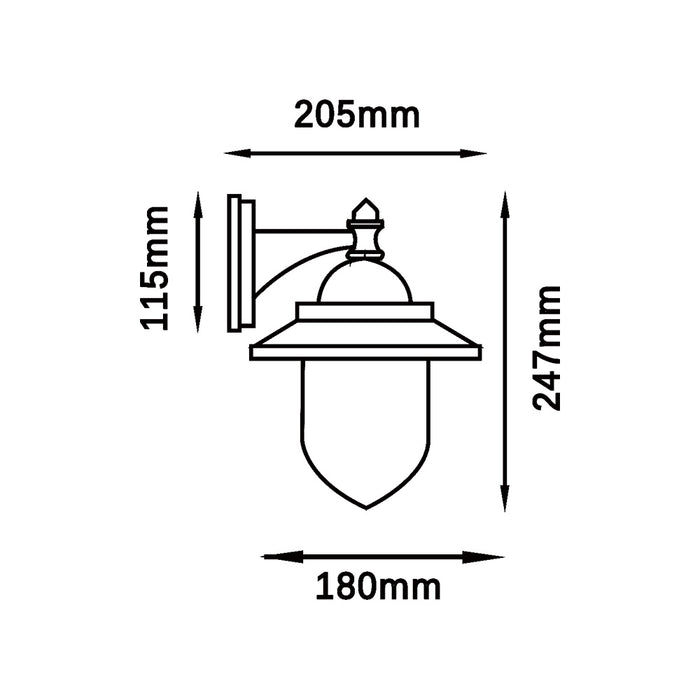 Applique da esterno E27 524WA-B247-G