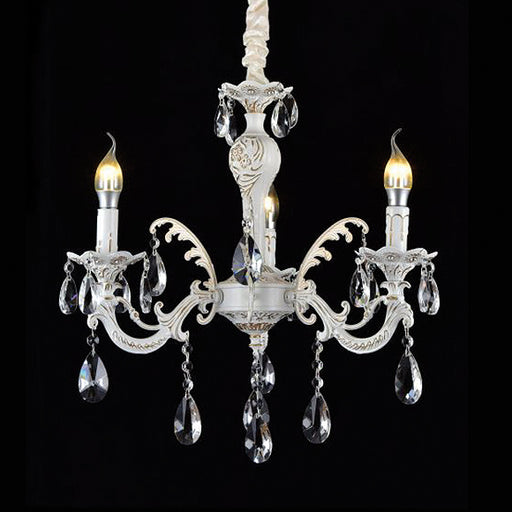 Lampadario Candelabro con Bracci e Cristalli Pendenti a Sospensione