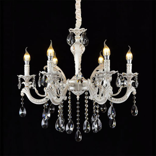 Lampadario Candelabro con Bracci e Cristalli Pendenti a Sospensione
