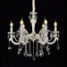 Lampadario Candelabro con Bracci e Cristalli Pendenti a Sospensione
