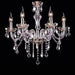 Lampadario Candelabro 6 Bracci con Cristalli Pendenti