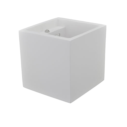 Applique in Gesso Bianco Led a Forma di Cubo G9  E15