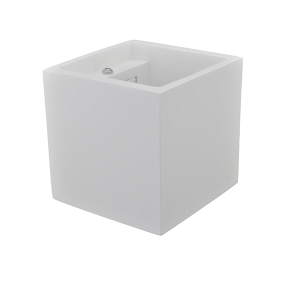 Applique in Gesso Bianco Led a Forma di Cubo G9  E15