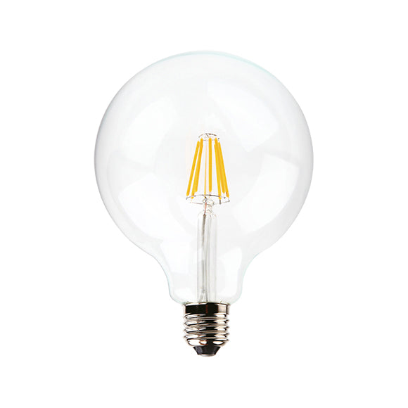 Lampadina Led Sfera Trasparente a Filamento 8W E27 G125