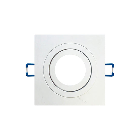 Portalampadina da Incasso Orientabile Quadrata 80mm P10-GU10