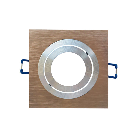Portafaretto da Incasso Orientabile Quadrato con Rilievo 80mm P3-GU10