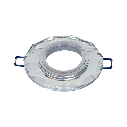 Portafaretto da Incasso Rotondo in Vetro Effetto Specchio 60mm  P6-GU10