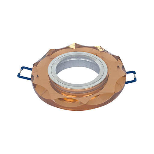 Portafaretto da Incasso Rotondo in Vetro Effetto Specchio 60mm  P6-GU10