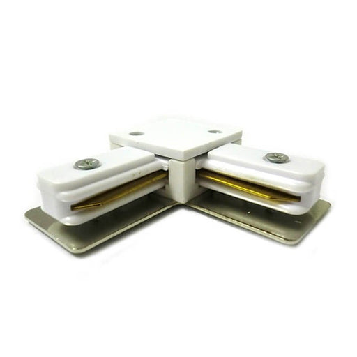 Connettore Traccia Monofase a L Bianco